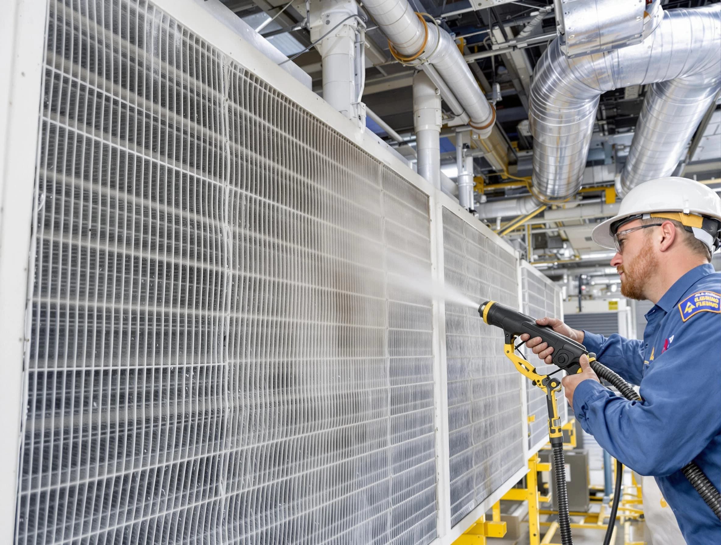 Professional commercial coil cleaning by North Ogden Air Duct Cleaning in North Ogden