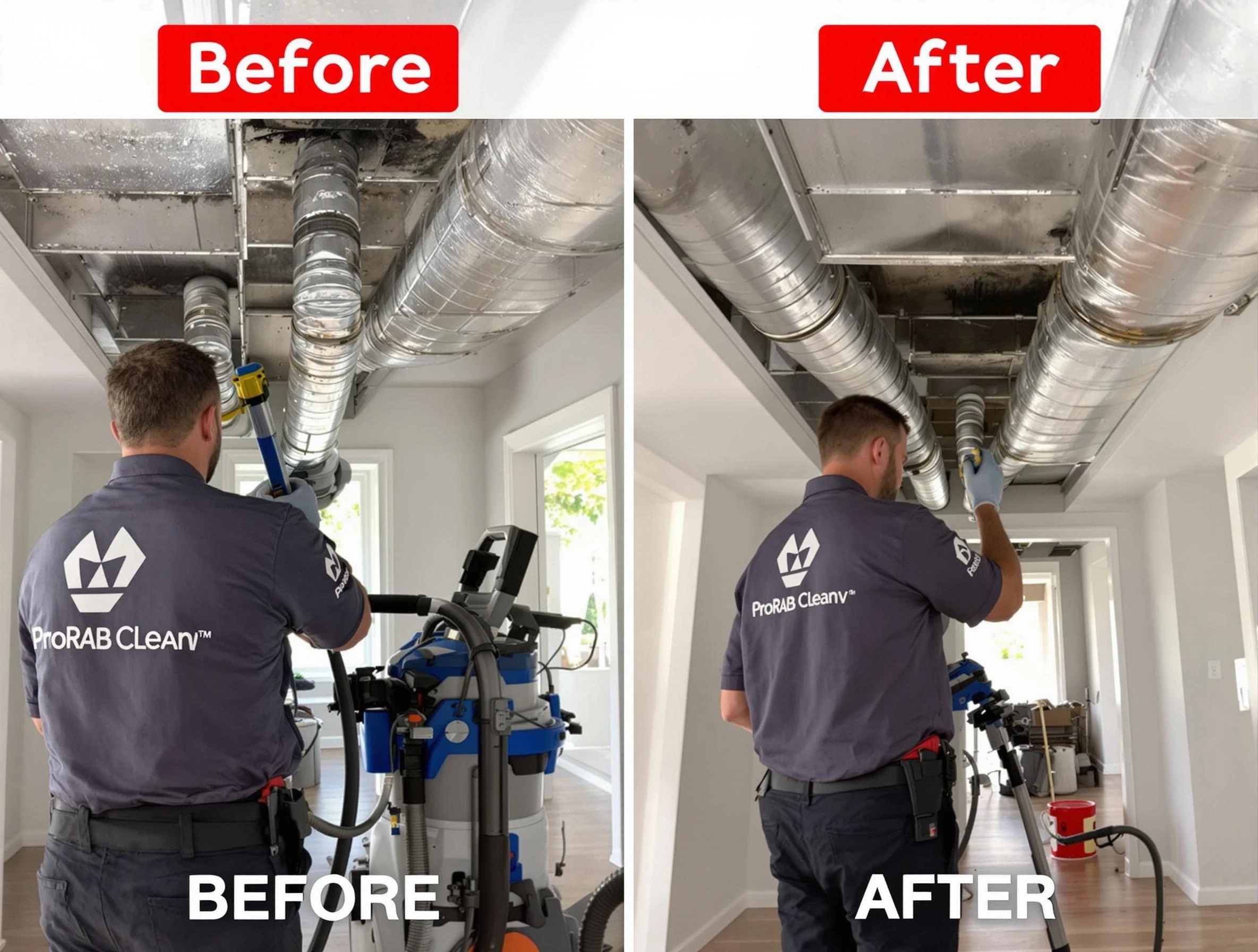 North Ogden Air Duct Cleaning expert performing thorough residential duct cleaning in a North Ogden home